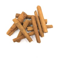 cinnamon sticks on a white background