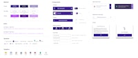 a purple and white ui design for a website