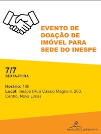 a poster with the words evento do doaca do invevel para inspesa