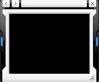 a black and white picture frame on a computer screen
