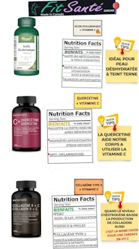 a poster showing different types of vitamins and supplements