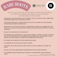 a poster with the words bare roots