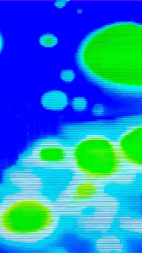 an image of green and blue bubbles in the water