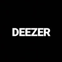 deezer logo on a black background