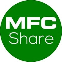 mfc share logo on a green background