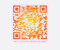 a qr code with an orange background