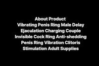 a black background with the words about product vibrating ring delay