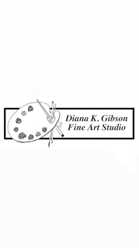 the logo for diana k gilson fine art studio