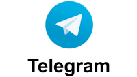 the telegram logo on a black background