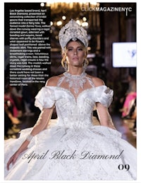 the cover of april black diamond magazine