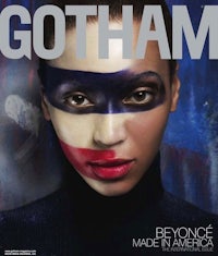 the cover of gotham magazine featuring a woman with a painted face