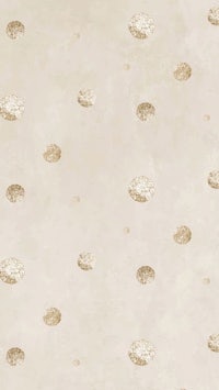 a beige wallpaper with gold circles on it