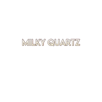 a black background with the words milky quatz on it