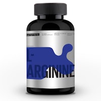 a bottle of l-arginine on a white background