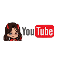 the youtube logo with a devil on it