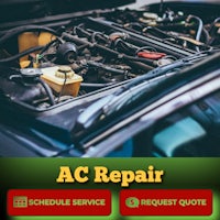 a car with the words ac repair