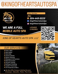 king of hearts auto spa flyer