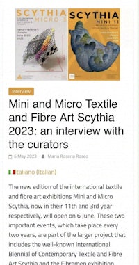 mini and micro textile and fibre art sythia - screenshot