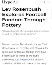lee rosenbush explores football fandom through pottery