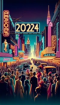 a poster with the words 2024 on it