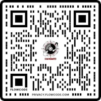 a qr code with a black and white design