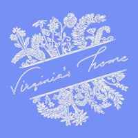 virginia's home logo on a blue background