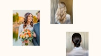 a collage of pictures of brides and bridesmaids
