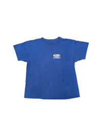 a blue t - shirt with the word acc on it