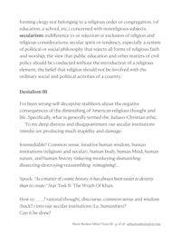 an example of a paper on the topic of religion and politics