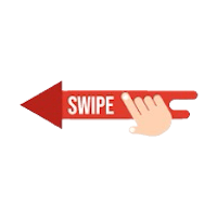 a red arrow with the word swipe on it