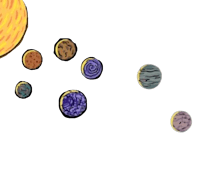 a drawing of the planets in the solar system