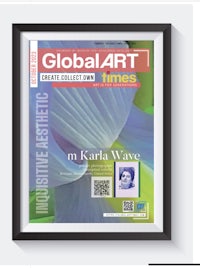 the cover of global art magazine with an image of a flower