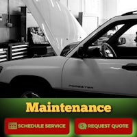 a car with a hood open and the words maintenance schedule service