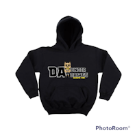 a black hoodie with the word daddy on it