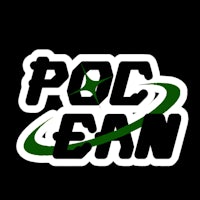 a black and green logo with the word pocean