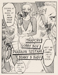 a comic strip with the words trappery lobby boy and benny b baby