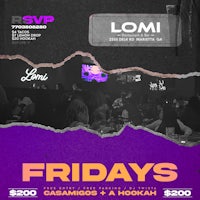 a flyer for lomi fridays