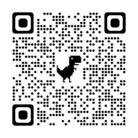 a qr code with an image of a dinosaur