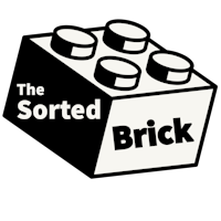 the sorted brick logo on a black background