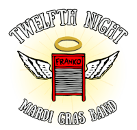 the logo for the jewell night mardi gras band