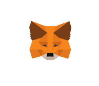 an orange fox head on a black background