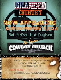 a flyer for the cowboy church