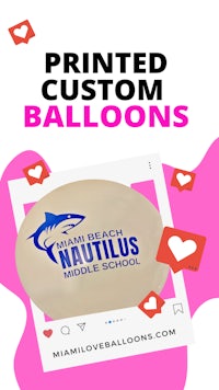 printed custom balloons for miami beach high school