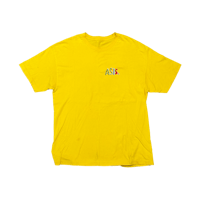 a yellow t - shirt with the word ass on it