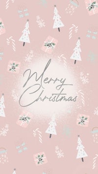 merry christmas wallpaper on a pink background