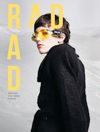 the cover of rad magazine with a young man wearing sunglasses