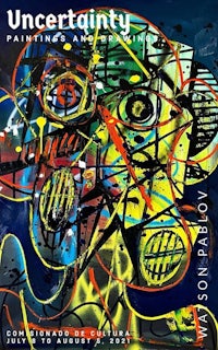 the cover of a book with an image of an abstract painting