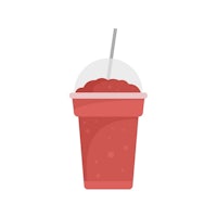 a red drink in a cup with a straw
