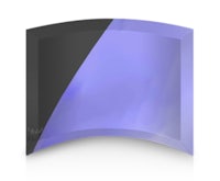 a purple and black square on a white background