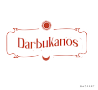 the logo for darbukanos on a black background